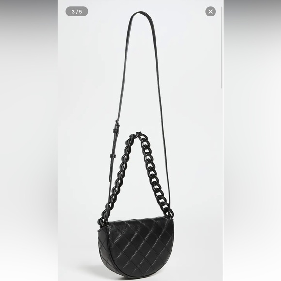 NWT Tory Burch Fleming Mini Crescent Shoulder Bag - Picture 11 of 12